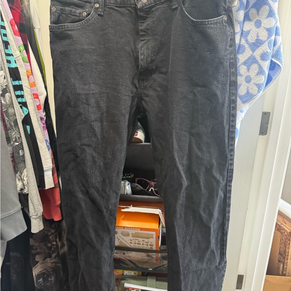Wrangler Dark Gray Straight Jeans
